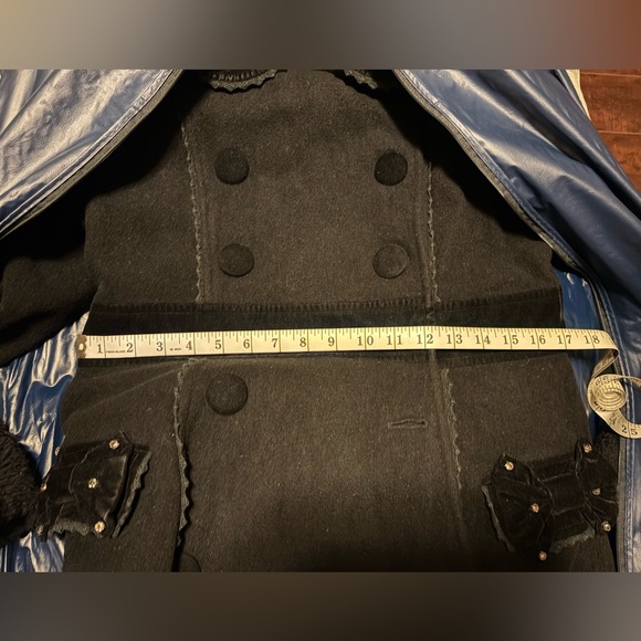 Lolita Kidsyoyo Black Wool Dress Coat, Medium - Picture 9 of 9